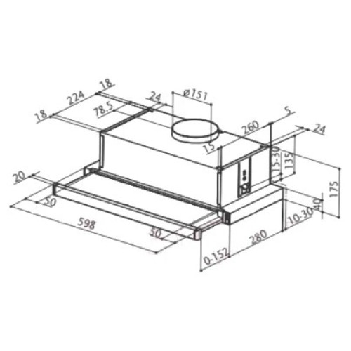 Встраиваемая вытяжка Faber Flexa BK/GL A60