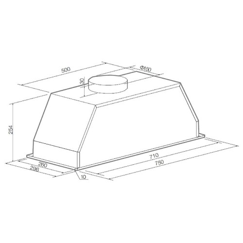 Встраиваемая вытяжка GRAUDE LB 75.0 E