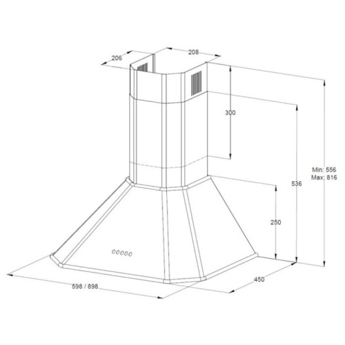 Кухонная вытяжка Korting KHC 6839 IX