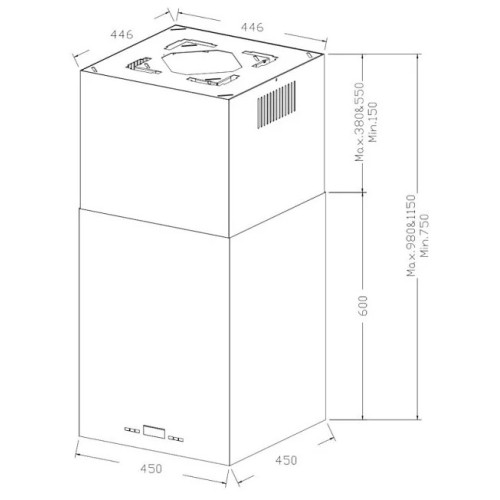 Кухонная вытяжка Korting KHA 45970 N Cube