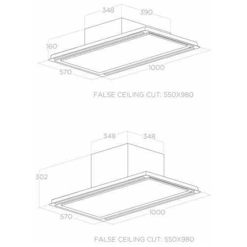 Встраиваемая вытяжка Elica Hilight Glass H16 WH/A/100