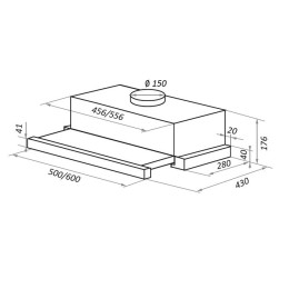 Встраиваемая вытяжка Maunfeld VS Fast 50 нержавеющая сталь