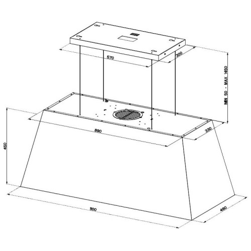 Кухонная вытяжка Faber Chloe XL IS Cast Iron F110