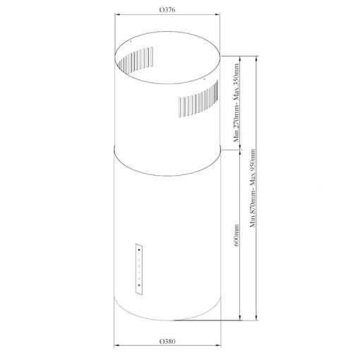 Островная вытяжка Korting KHA 39970 W Cylinder