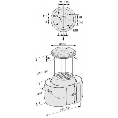 Кухонная вытяжка Miele DA 7378D BRWS