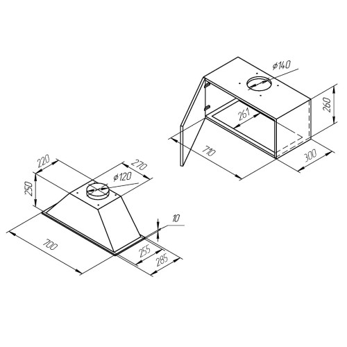 Встраиваемая вытяжка Kuppersberg Inlinea 70 LX