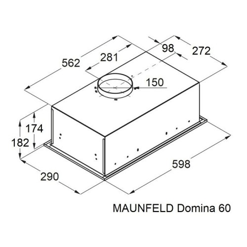 Встраиваемая вытяжка MAUNFELD Domina 60 чёрный