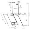Кухонная вытяжка Krona Talli 600 inox/black glass 3P