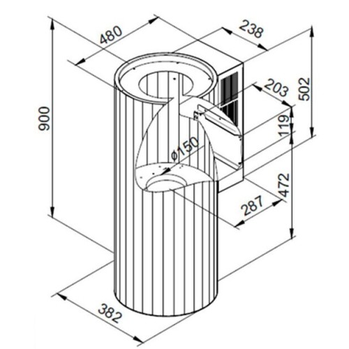 Кухонная вытяжка Maunfeld Adelaide 39 Wall Inox