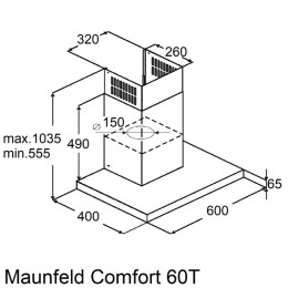 Встраиваемая вытяжка MAUNFELD Comfort 60 T чёрный