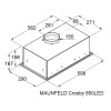 Встраиваемая вытяжка Maunfeld Crosby 850LED нержавеющая сталь