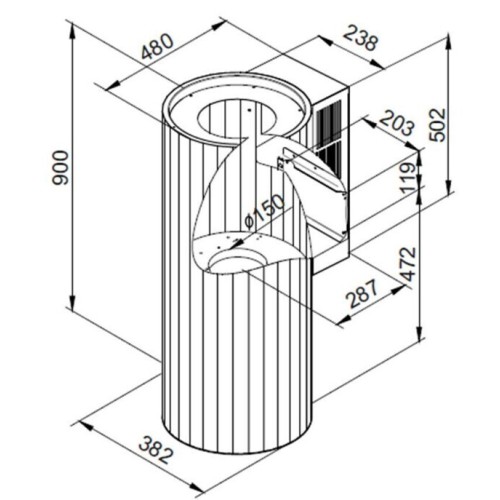 Кухонная вытяжка MAUNFELD Adelaide 39 Wall розовое золото