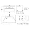 Встраиваемая вытяжка Maunfeld Trapeze 602IG белый
