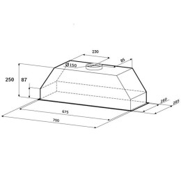 Встраиваемая вытяжка Krona Mini 900 White