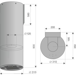 Кухонная вытяжка Konigin Beauty Black 31