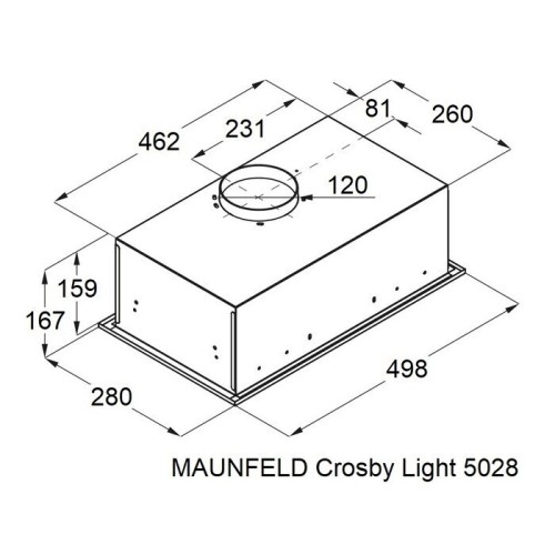Встраиваемая вытяжка Maunfeld Crosby Light 5028 White