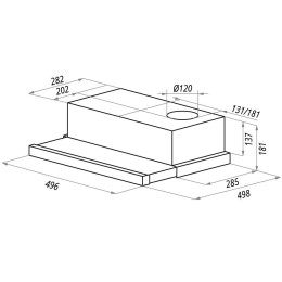 Встраиваемая вытяжка MAUNFELD Clyde 50 чёрное стекло