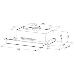 Встраиваемая вытяжка Krona Kamilla R 600 Inox