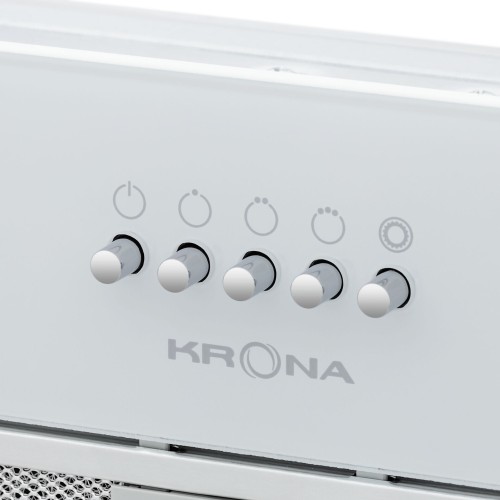 Встраиваемая вытяжка Krona Kate 600 Glass White PB