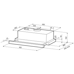 Встраиваемая вытяжка Krona Kamilla T 500 Inox