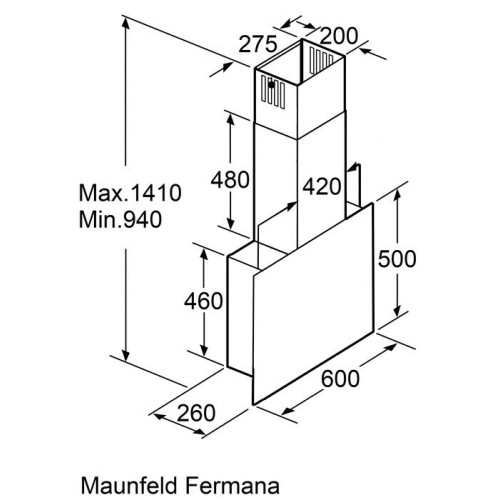 Кухонная вытяжка Maunfeld Fermana 60 Gold