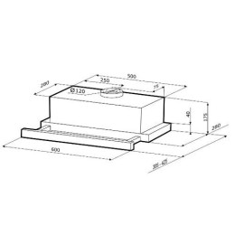 Встраиваемая вытяжка Krona Kamilla 600 White 2 мотора