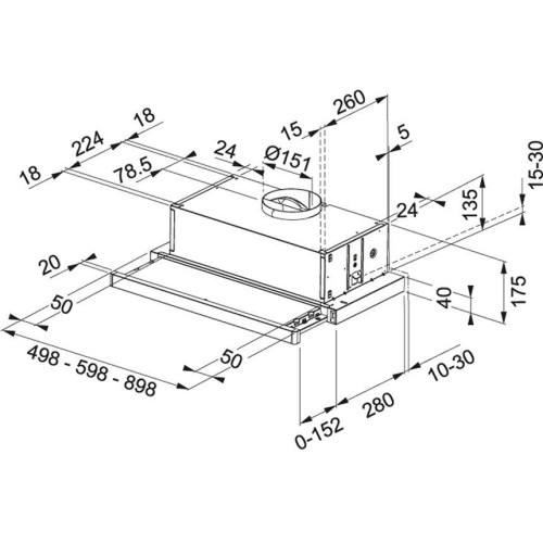 Встраиваемая вытяжка Franke FTC 632L GR/XS 315.0547.796