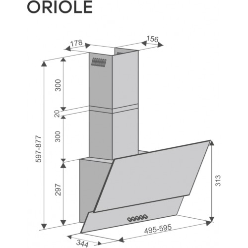 Кухонная вытяжка Konigin Oriole Black 50