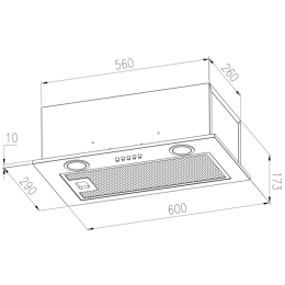 Встраиваемая вытяжка Meferi INBOX60IX POWER