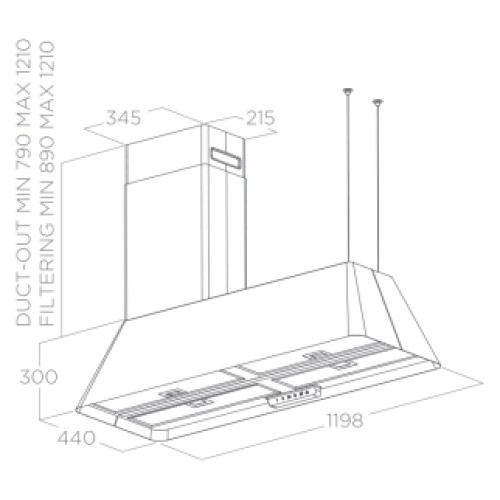 Островная вытяжка Elica IKONA MAXXI PURE IX F 120