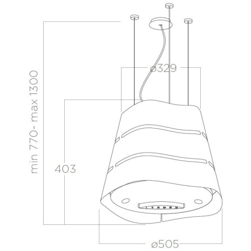 Кухонная вытяжка Elica WAVE UX BL MAT F 51