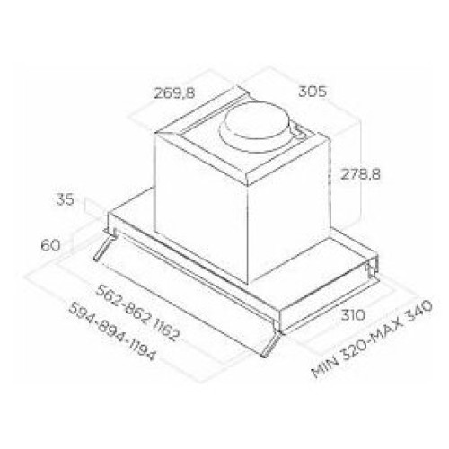 Встраиваемая вытяжка Elica BOXIN LX BL MAT A 60