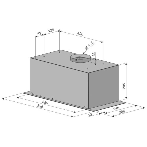 Встраиваемая вытяжка Konigin FlatBox Black 60