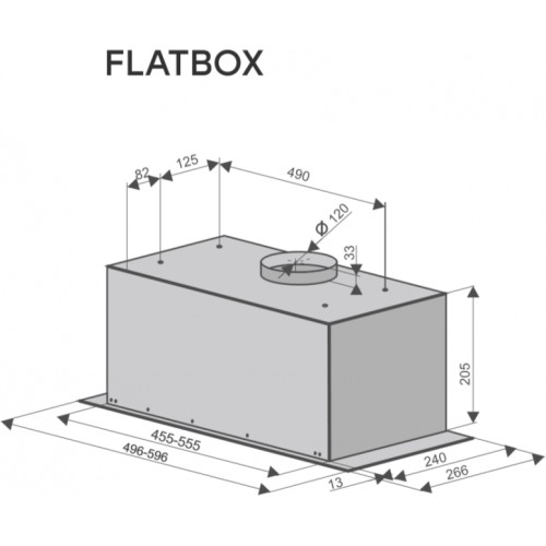 Встраиваемая вытяжка Konigin FlatBox White 50