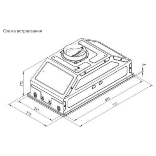 Встраиваемая вытяжка Konigin Skylark Black Glass 60