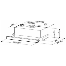 Встраиваемая вытяжка Krona KAMILLA 450 black