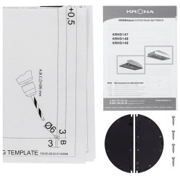 Встраиваемая вытяжка KRONA LUISA 600 BLACK PB