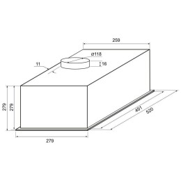 Встраиваемая вытяжка KRONA SINTIA 600 WHITE PB