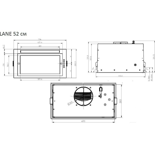 Встраиваемая вытяжка Elica ADVANCE IX A 52 PRF0180299