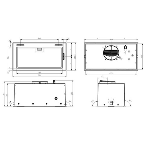 Встраиваемая вытяжка Elica FOLD BL MAT A 52