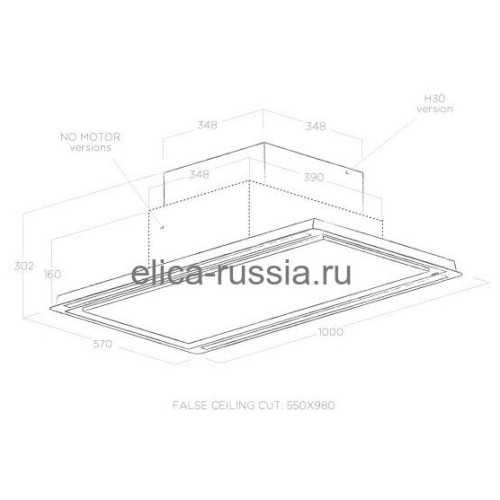 Встраиваемая вытяжка Elica HILIGHT X H16 IX A 100