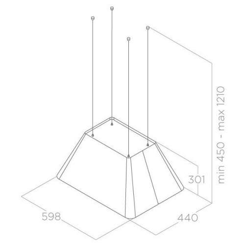 Кухонная вытяжка Elica IKONA LIGHT BL MAT F 60