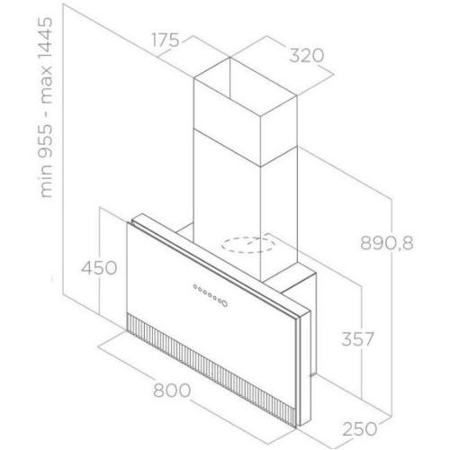 Кухонная вытяжка Elica PLAT BL F 80