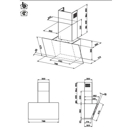 Кухонная вытяжка Faber V AIR FLAT KL A80