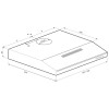 Подвесная вытяжка Krona Jessica slim 500 white push button
