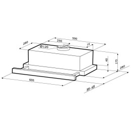 Встраиваемая вытяжка Krona Kamilla 600 black 1 мотор