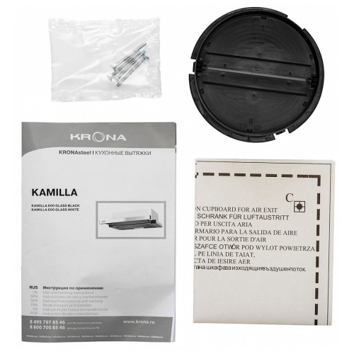 Встраиваемая вытяжка KRONA KAMILLA 600 GLASS WHITE