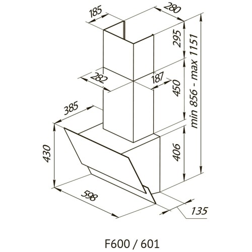 Кухонная вытяжка Kuppersberg F 601 BL