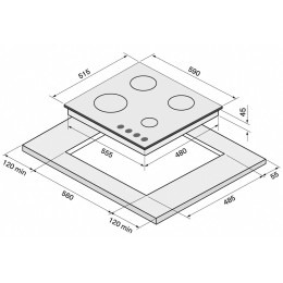 Газовая варочная панель Krona Hagel 60 IX W