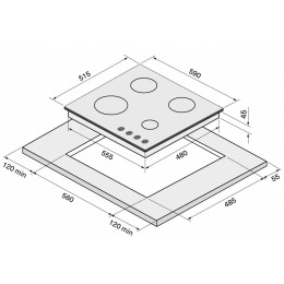 Газовая варочная панель Krona Hagel 60 BL